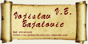 Vojislav Bajalović vizit kartica